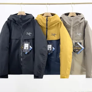 Designer Archaeopteryx Outerwear Red Gore-Tex Goose Down Nylon Mesh Fabric Winter Hidden Pocket