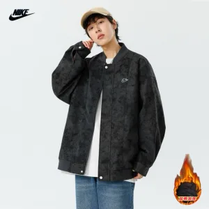 Reps Super Clone Nike Outerwear Red Cotton Thick Fleece