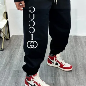 Super Clone Gucci Sweatpants Red Cotton Fleece