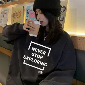 Super Clone North Sweatshirt Black Cotton Fleece Autumn