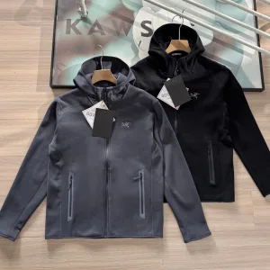AAA Reps Archaeopteryx Outerwear Red Cotton Pure Polyester Nylon Spandex Fleece Running High-Quality Materials Urban Commuting Autumn Winter And Embroidery Zippered Pocket