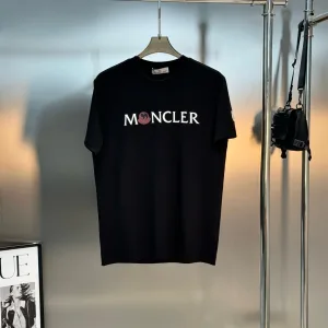 High Quality Moncler T-Shirts Black Modal