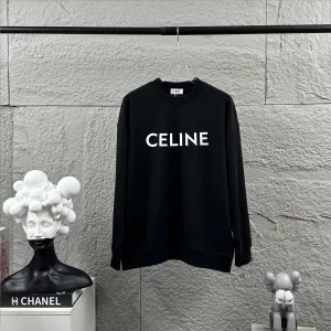 Luxury Super Clone Celine Long-Sleeved Black Autumn Winter Early