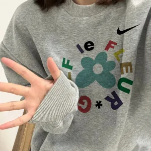 High Quality Super Clone Nike Hoodie Black Cotton Fleece Autumn