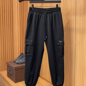 Designer Prada Fleece Pants Red Duck Down Simple And Versatile Outdoor Windproof Winter Down-Proof Fabric