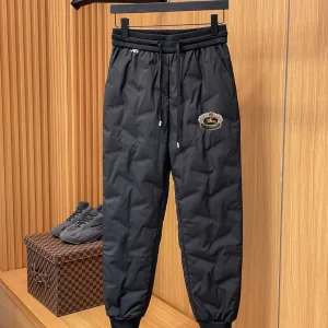 Reps Burberry Fleece Pants Red Duck Down Simple And Versatile Outdoor Windproof Autumn Winter Down-Proof Fabric