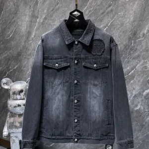 Luxury AAA Chrome Hearts Outerwear Ash Cotton Denim Autumn Embroidery