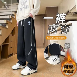 Super Clone Chrome Hearts Sweatpants Ash Cotton Fleece Corduroy