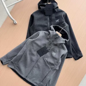 Designer Super Clone Archaeopteryx Outerwear Red Wool Polyester Softshell Fabric Woven Slim Fit