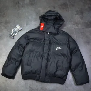 High Quality Nike Outerwear Red Cotton Thick Pu Leather Fluffy Easy To Match