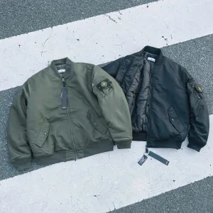 Luxury Stone Island Outerwear Red Cotton Down Easy To Match Winter
