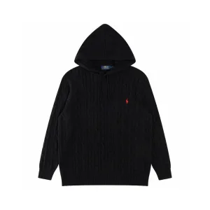 Reps Luxury Ralph Lauren Sweater Red Cotton Pure Cable Knit Easy To Match Embroidery