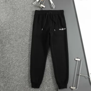 Reps Super Clone Prada Long Pants Red Fleece Autumn Winter Slim Fit