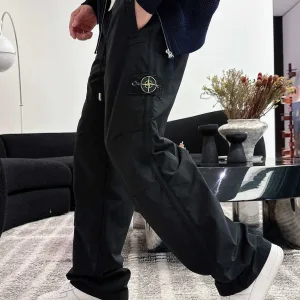 Designer Stone Island Casual Trousers Black Autumn Winter