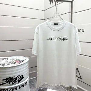 Reps AAA Balenciaga Short-Sleeved T-Shirt Red Spring Summer