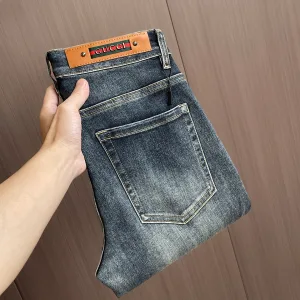 Designer Reps Gucci Jeans Ash Denim Delicate And Soft To The Touch Autumn Winter