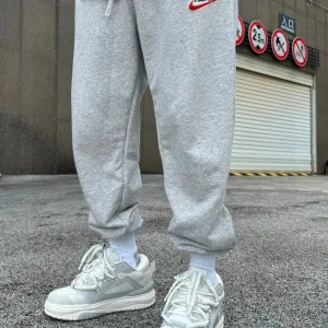 AAA Nike Sweatpants Red Cotton Fleece