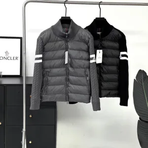 Reps Monk Outerwear Red Wool Feather Duck Down Exquisite Workmanship Slim Fit Patch Side Pockets