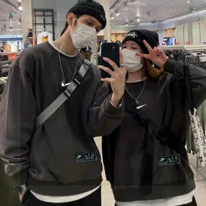 AAA Super Clone Nike Hoodie Black Fleece Suede Autumn