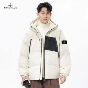 Super Clone Stone Island Outerwear Red Cotton Down Woven Fabric Jacquard