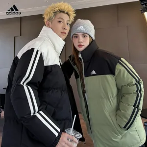 High Quality Reps Adidas Outerwear Red Cotton Down Woven Fabric Jacquard