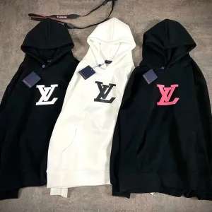 Reps Louis Vuitton Hoodie Pink Double-Sided Fabric Winter