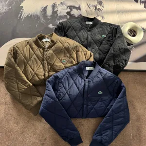 AAA Lacoste Outerwear Red Cotton Autumn Winter Early Deep