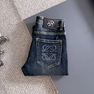 High Quality Super Clone Loewe Jeans Ash Denim Winter