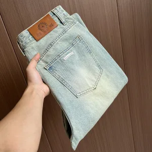 Luxury Reps Chrome Hearts Jeans Ash Denim High-End Quality Autumn Winter Embroidery