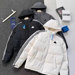 Super Clone Luxury Adidas Down Jacket Black Feather Duck Exquisite Workmanship Winter