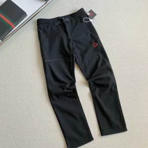 Designer Super Clone Mammut Trousers Red Fleece Quick-Drying Zippered Pocket