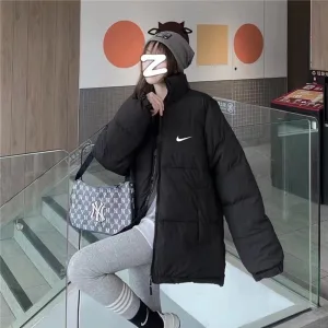 Reps Super Clone Nike Outerwear Black Cotton Down