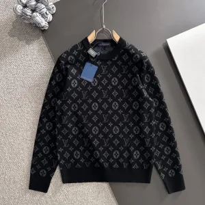 Reps Louis Vuitton Wool Sweater Red Jacquard Autumn Winter And