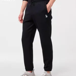 AAA Hazzys Casual Pants Red Cotton Fleece Adjustable Drawstring Clean And Neat Autumn Winter