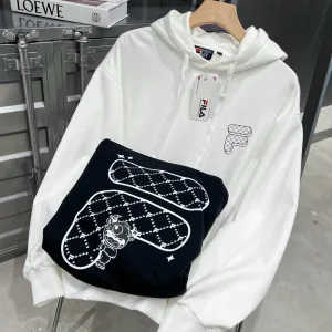 High Quality Reps Fila Hoodie Ash Cotton Pure Exquisite Workmanship Autumn Winter And