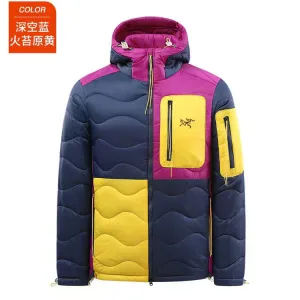 Reps Designer Hermes Jacket Red Cotton Cashmere Nylon Winter