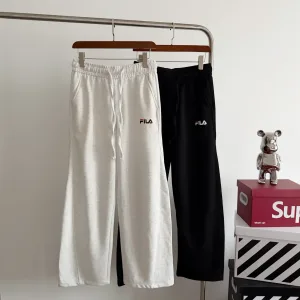 Designer Super Clone Fila Casual Pants Red Lightweight And Breathable