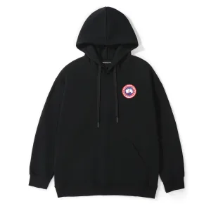 AAA Canada Goose Hoodie Red Cotton Fleece Fabric
