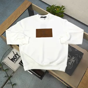 Super Clone Louis Vuitton Hoodies Red Cotton Pure Simple Design