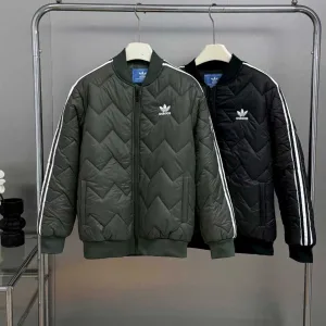 AAA Luxury Adidas Outerwear Red Cotton Silk Down Silky Smooth Autumn Winter