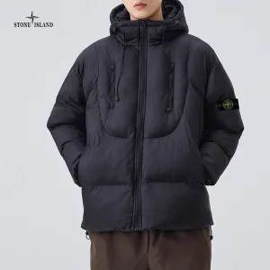 Super Clone AAA Stone Island Outerwear Red Cotton Down Woven Fabric Jacquard