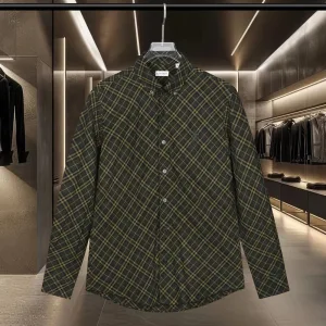 Reps Super Clone Burberry Long-Sleeved Shirt Red Cotton