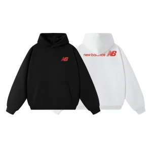 High Quality Luxury New Balance Hoodie Black