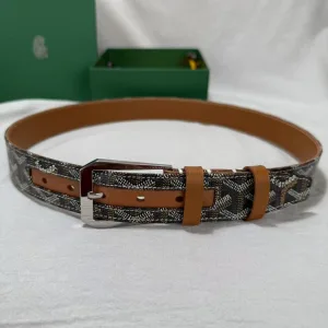 Designer Goyard Belts Red Cowhide Material Selection High-End Quality