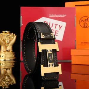 Reps Hermes Belt Genuine Leather Top-Grain Cowhide