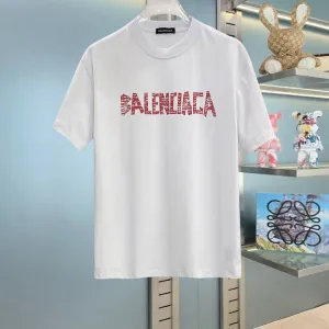 AAA Luxury Balenciaga Short-Sleeved T-Shirt Cotton Fine Plain Weave Understated Luxury