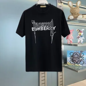 Super Clone Burberry Short-Sleeved T-Shirt Cotton Fine Plain Weave Understated Luxury