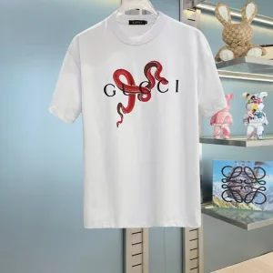 High Quality AAA Gucci Short-Sleeved T-Shirt Cotton Fine Plain Weave Understated Luxury