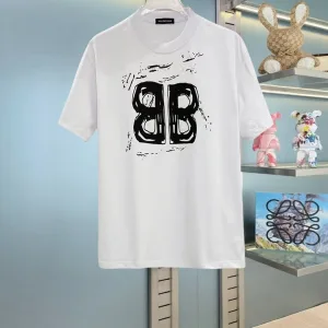 Reps Balenciaga Short-Sleeved T-Shirt Cotton Fine Plain Weave Understated Luxury
