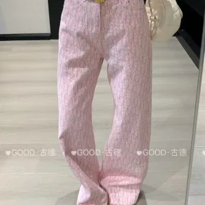 Luxury High Quality Dior Gold Jeans